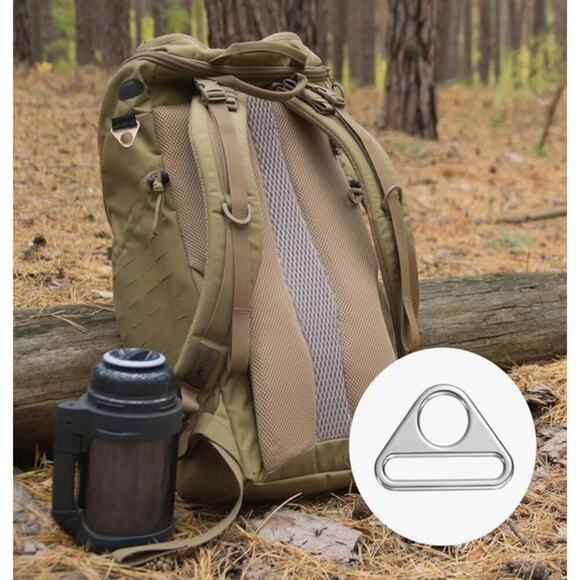 30 Pcs 1/4 Triangle Buckles Adjuster Triangle D Rings Strap Dark Silver - Picture 4 of 5